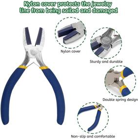 img 1 attached to 🔍 Optimized Search: Nylon Pliers Set for Jewelry Making - AngleKai 6-in-1 Bail Making Pliers and Nylon Jaw Flat Nose Pliers Loop Pliers for Jewelry, Jump Rings (Blue)