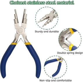 img 2 attached to 🔍 Optimized Search: Nylon Pliers Set for Jewelry Making - AngleKai 6-in-1 Bail Making Pliers and Nylon Jaw Flat Nose Pliers Loop Pliers for Jewelry, Jump Rings (Blue)