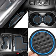 🚘 18pcs mazda cx-5/cx5 accessories 2017-2022 anti dust mats - custom fit liners for door compartment, cup holders & center console - blue - car interior upgrade logo
