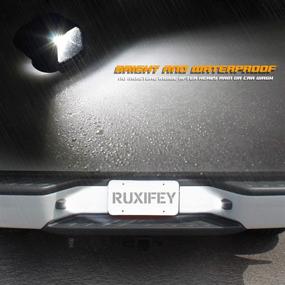 img 1 attached to 🚗 RUXIFEY LED License Plate Lights Rear Lamp Assembly Replacement - Compatible with Frontier Titan Xterra Armada Suzuki Equator