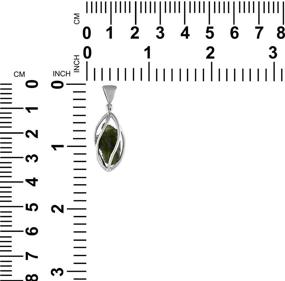 img 1 attached to Стерлинговое серебро каркасное колье с необработанным драгоценным камнем