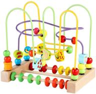 🎢 qzmtoy bead maze toy for toddlers: colorful educational roller coaster circle - enhances attention, grasping & counting skills (qzm-0135-toys) logo