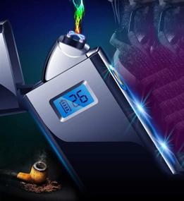 img 3 attached to Cutting-Edge Dual Arc Plasma Lighter with Rechargeable USB & LED Screen: Windproof and Battery Indicator for Ultimate Convenience! (Colorful)