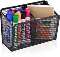 📎 workablez magnetic pencil holder - 2 spacious compartments magnetic storage basket organizer - enhanced magnetic strength - ideal mesh pen holder for whiteboard, locker accessories… logo