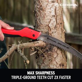 img 3 attached to 🪓 Corona Tools 10-Inch RazorTOOTH Folding Saw: Pruning Saw with Curved Blade for Single-Handed Use, Cuts Branches up to 6" Diameter (RS 7265D)