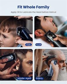 img 1 attached to 🧔 Limural Men's Hair Clippers: Rechargeable Beard Trimmer with 8 Color Coded Guards, Professional Hair Cutting Kit including Umbrella Design Salon Cape & Neck Duster