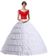 👗 yuluosha women's crinoline hoop petticoat skirt slip - floor length underskirt for ball gown wedding dress logo