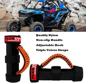 img 3 attached to 🔒 PLUSUTV Triple Strap Roll Bar Grab Handles for Polaris Ranger, Honda Pioneer, Yamaha YXZ, and More - Secure Grip for UTV & ATV - Fits 1.75 to 2 Inch Bars