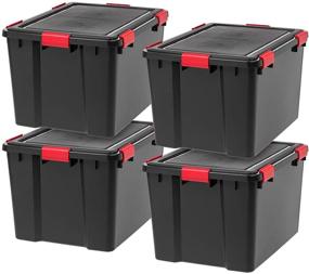 img 4 attached to 📦 IRIS UCB-LDD WEATHERTIGHT Storage Box 74 Quart, 4 Pack - Ultimate Organization and Protection, Model: 588781