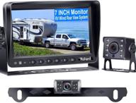 🚗 hitch driving rear view high-speed observation system for rvs trucks trailers campers 5th wheels - hd 2 backup cameras kit 7 inch monitor with super night vision, waterproof ip69, and the latest technology from rohent r4 logo