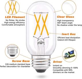 img 2 attached to 💡 Efficient Vintage LED Bulb - T45/T14 E26, 40W Equivalent