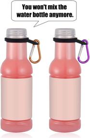 img 2 attached to 🧳 Pack of 5 Silicone Water Bottle Carriers with Keychain Clips for Everyday Use and Outdoor Activities