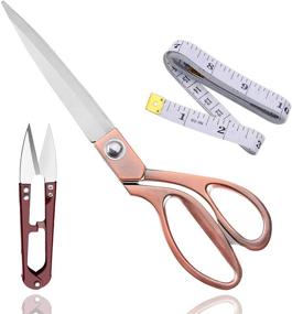 img 4 attached to 🌹 XINYANG 10.5'' Tailor Scissors: Heavy Duty Stainless Steel Multipurpose Clothing Shears in Rose Gold