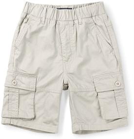 img 3 attached to Comfortable Boys' Pull-On Cargo Shorts with Multi-Pockets and Elastic Waistband: Lightweight and High-Quality Cotton