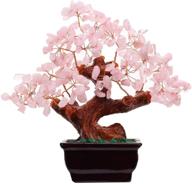 🌸 feng shui natural rose pink quartz crystal money tree bonsai decoration for wealth and luck - parma77 logo