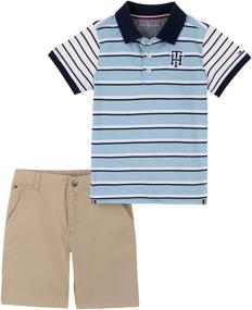 img 1 attached to Tommy Hilfiger Pieces Shorts Stripes Boys' Clothing for Clothing Sets