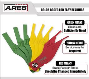 img 2 attached to 🔍 ARES 70924 Brake Pad Gauge Tool Set 8-Piece: 20-Gauge Sheet Metal, High Visibility, Corrosion Resistant with Powder Coat Finish