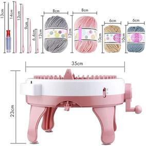img 3 attached to 🧶 Large-size Smart Weaving Loom Knitting Machine, 48 Needles Round Loom, DIY Hand Rotating Double Knit Loom Kit with Row Counter - Ideal for Scarves, Hats, Socks - Adults & Kids