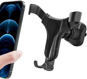 img 4 attached to 2021 Upgraded Car Phone Mount, CHDFKKD Air Vent Cell Phone Holder for Car, Auto-Clamping Gravity Car Phone Holder, Cradle Mount Compatible with 4.3-6.7 inches, Black