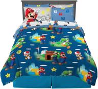 🛏️ super soft comforter and sheet set with sham, 7 piece full size, mario - franco kids bedding logo