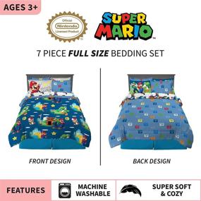 img 2 attached to 🛏️ Super Soft Comforter and Sheet Set with Sham, 7 Piece Full Size, Mario - Franco Kids Bedding