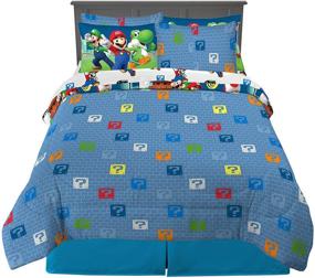 img 3 attached to 🛏️ Super Soft Comforter and Sheet Set with Sham, 7 Piece Full Size, Mario - Franco Kids Bedding