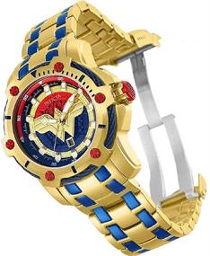 img 3 attached to ⌚️ Часы Invicta для женщин DC Comics: Золотые и синие кварцевые часы из нержавеющей стали (модель 26839)