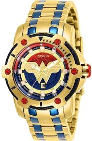 img 4 attached to ⌚️ Часы Invicta для женщин DC Comics: Золотые и синие кварцевые часы из нержавеющей стали (модель 26839)