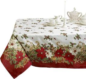 img 4 attached to 🌸 Stylish Blossom Tablecloth by Violet Linen - Enhance Your Decor