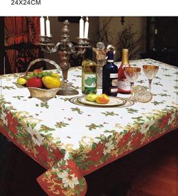 img 1 attached to 🌸 Stylish Blossom Tablecloth by Violet Linen - Enhance Your Decor