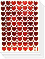 ❤️ red valentine's day heart stickers crafts card with glitter - pack of 10 sheets logo