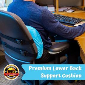 img 2 attached to Large Size Wonder Comfort Lumbar Support for Office Chair - Ideal for Recliners as a Back Pillow & Lower Back Pain Relief - Memory Foam Cushion for Enhanced Back Support. Backrest for Computer Chair, Car Seat