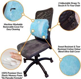 img 1 attached to Large Size Wonder Comfort Lumbar Support for Office Chair - Ideal for Recliners as a Back Pillow & Lower Back Pain Relief - Memory Foam Cushion for Enhanced Back Support. Backrest for Computer Chair, Car Seat