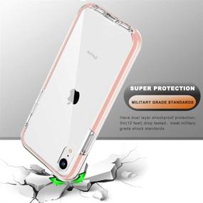 img 2 attached to 📱 COOLQO Compatible for iPhone XR Case with 2 x Tempered Glass Screen Protector: Pink Clear 360 Full Body Coverage | Heavy Duty Shockproof Phone Protective Cover