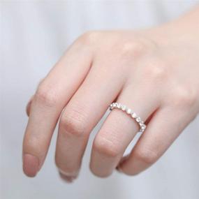 img 2 attached to 💍 Серебряные зиркониевые обручальные украшения для женщин от EAMTI