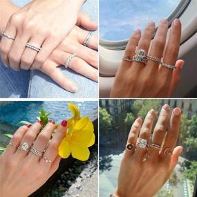 img 1 attached to 💍 Серебряные зиркониевые обручальные украшения для женщин от EAMTI