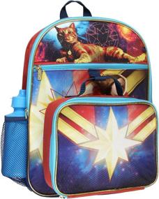 img 3 attached to 🎒 Supercharged Design: Captain Marvel Backpack Lunch Bottle - Go Boldly with Marvelous Gear