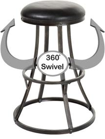 img 2 attached to Leggett and Platt Dover Backless Swivel Seat Bar Stool – Blackened Bronze Frame, 30-Inch Seat Height