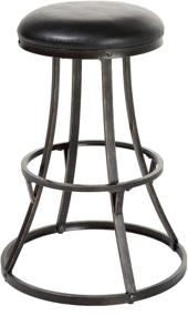 img 4 attached to Leggett and Platt Dover Backless Swivel Seat Bar Stool – Blackened Bronze Frame, 30-Inch Seat Height