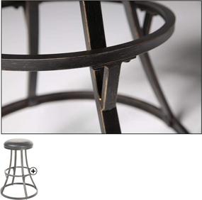 img 1 attached to Leggett and Platt Dover Backless Swivel Seat Bar Stool – Blackened Bronze Frame, 30-Inch Seat Height