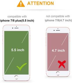 img 3 attached to 📱 Чехол для iPhone 7 Plus и iPhone 8 Plus KIHUWEY, кошелек из премиальной кожи с магнитным замком и подставкой для кредитных карт - надежный защитный чехол для iPhone 7/8 Plus 5.5 дюйма (черный)