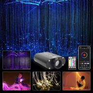 chinly bluetooth 16w rgbw fiber optic curtain light kit - transform your space with flash point waterfall lighting, controlled via app and remote - ideal kids sensory light for home decor - includes 450pcs 0.03in 13.1ft fiber optics, adapter, and cigarette lighter логотип