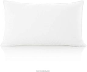 img 2 attached to 💤 WEEKENDER King Hypoallergenic Down Alternative Pillow with 100% Cotton Cover - Soft and Hotel Quality, Single White Pillow