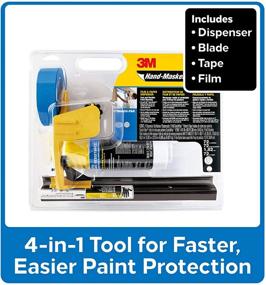 img 3 attached to 🎨 Efficient Painting Solution: 3M Hand-Masker M3000 PAK - Pre-assembled Masking Film & Tape Kit
