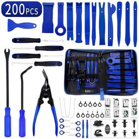 img 4 attached to Wetado 200PCS AutoTrim Removal Set - Complete Car Trim Removal Kit with Panel Fastener Removal Tool, Blue Plastic Panel Removal Tool, Door Audio Auto Clip Pliers, and Terminal Removal Tool Kit