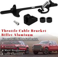 🔧 pqy throttle cable bracket: anodized black billet aluminum for 4150 4160 carburetors logo