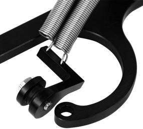 img 2 attached to 🔧 PQY Throttle Cable Bracket: Anodized Black Billet Aluminum for 4150 4160 Carburetors