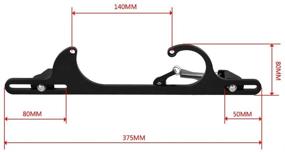 img 1 attached to 🔧 PQY Throttle Cable Bracket: Anodized Black Billet Aluminum for 4150 4160 Carburetors