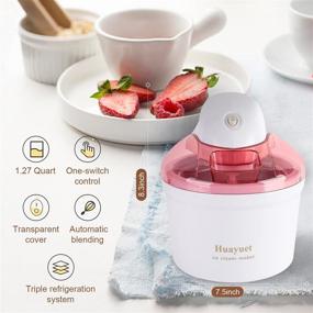 img 3 attached to 🍦 Huayuet Ice Cream Maker: Deluxe Homemade Fruit Soft Serve Machine for Kids, Create Premium Frozen Desserts at Home, 1.27 Quart Capacity