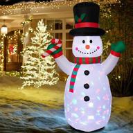 inflatable snowman holiday décor - 6.9 ft yard decor with led lights for outdoor indoor home garden lawn patio decorations logo